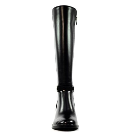 Lunar Cathy Black Knee High Flat Boots