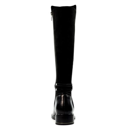 Lunar Cathy Black Knee High Flat Boots