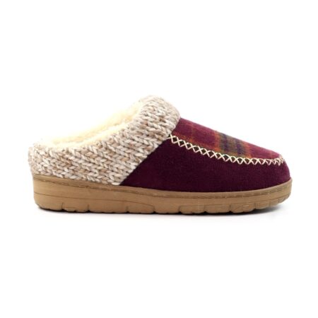 Lunar Emblaze Burgundy Mule Slippers