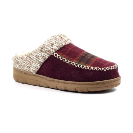 Lunar Emblaze Burgundy Mule Slippers