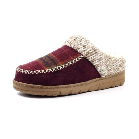 Lunar Emblaze Burgundy Mule Slippers