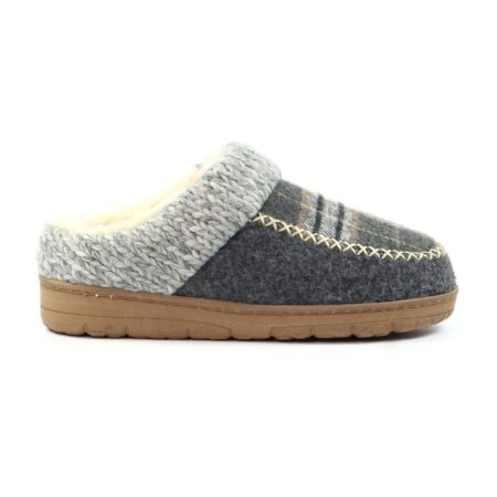 Lunar Emblaze Grey Mule Slippers