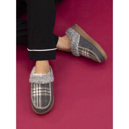 Lunar Emblaze Grey Mule Slippers