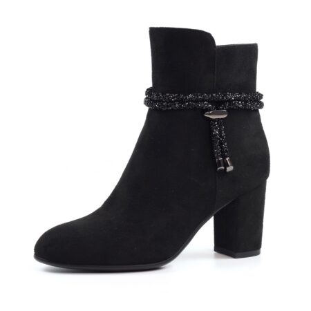 Lunar Fonda Black Heeled Ankle Boots