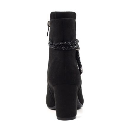 Lunar Fonda Black Heeled Ankle Boots