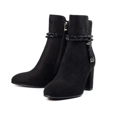 Lunar Fonda Black Heeled Ankle Boots