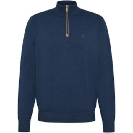 Bugatti Navy Knit Half Zip Jumper