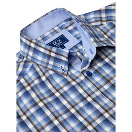 Drifter Blue and Brown Check Shirt