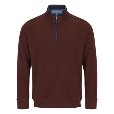 Drifter Dark Orange Half Zip Sweatshirt