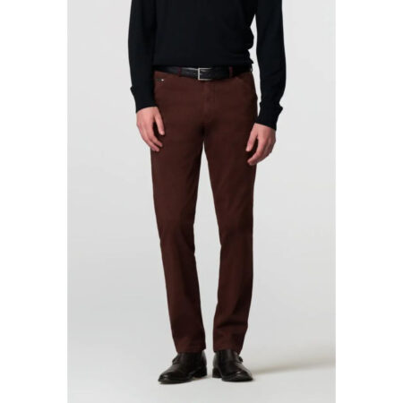 Meyer Chicago Burgundy Chino Trousers