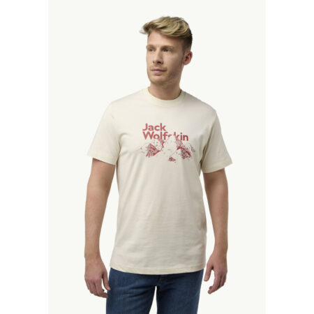 Jack Wolfskin Bergblick Panna Cotta Logo T-Shirt