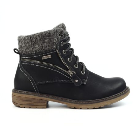 Lunar Benson Black Waterproof Ankle Boots