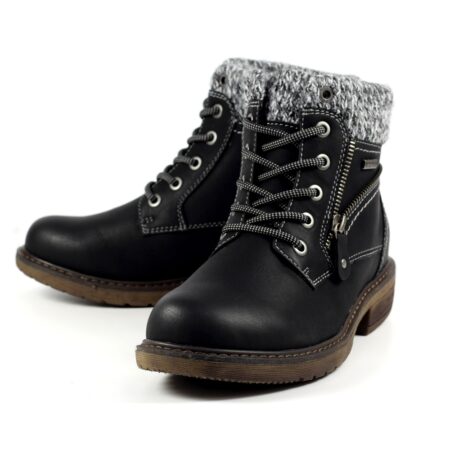 Lunar Benson Black Waterproof Ankle Boots