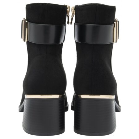 Lotus Alice Black Heeled Ankle Boots