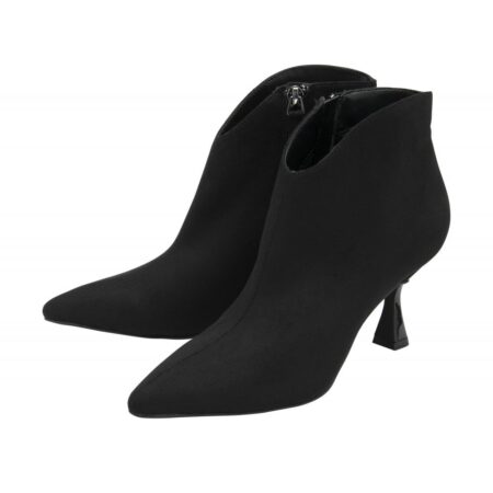 Lotus Amelia Black Heeled Ankle Boots