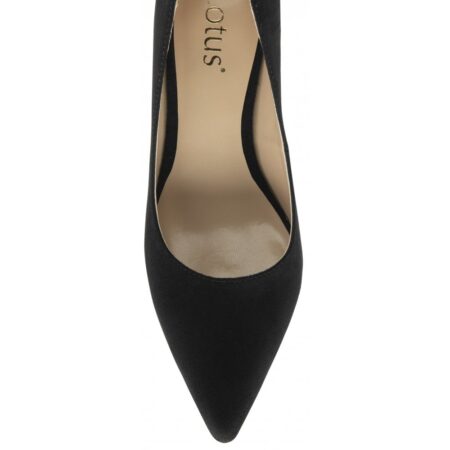 Lotus Betsy Black Kitten Heel Dress Shoes