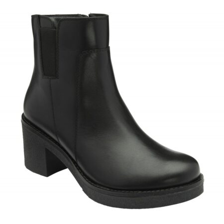 Lotus Lenora Black Leather Ankle Boots