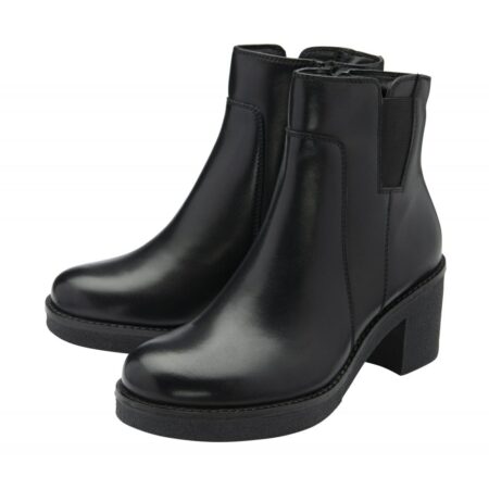 Lotus Lenora Black Leather Ankle Boots