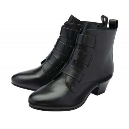 Lotus Lorissa Black Leather Ankle Boots