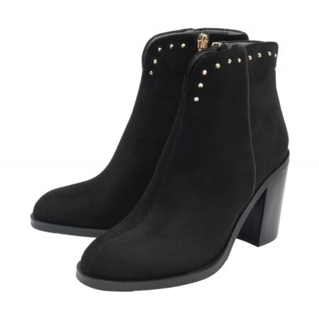 Lotus Lucy Black Heeled Ankle Boots