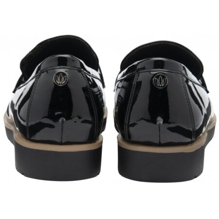 Lotus York Black Patent Loafers