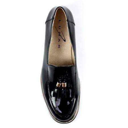 Lunar Blaker Black Patent Loafers