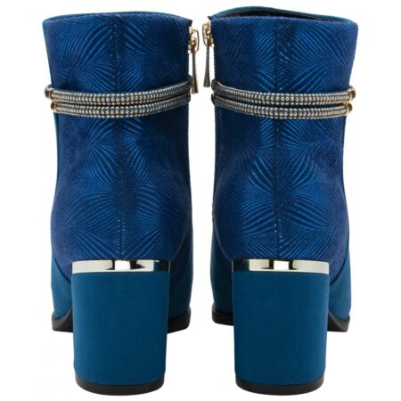 Lotus Nerinda Blue Heeled Ankle Boots