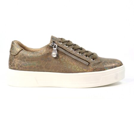 Lunar Charm Taupe Leopard Trainers