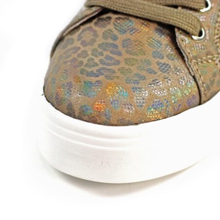 Lunar Charm Taupe Leopard Trainers