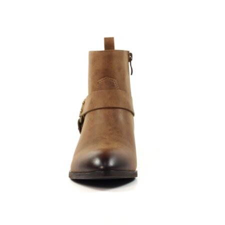 Lunar Dixie Brown Western Ankle Boots-GLE100