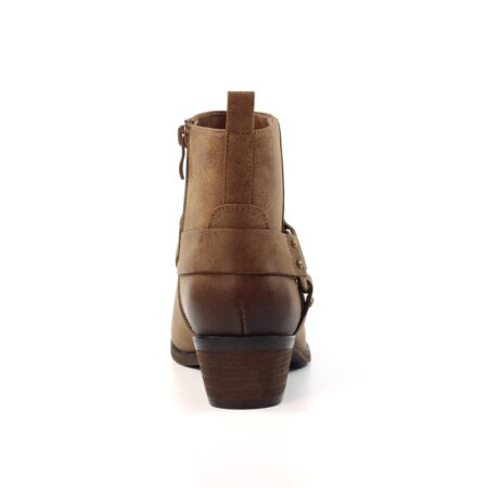 Lunar Dixie Brown Western Ankle Boots-GLE100