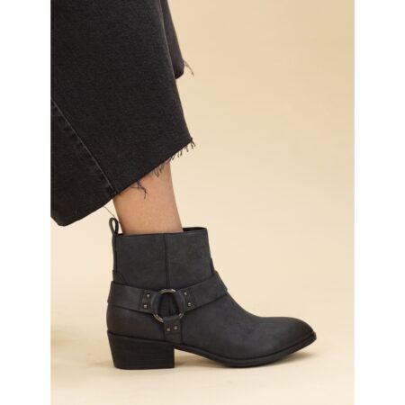 Lunar Dixie Grey Western Ankle Boots