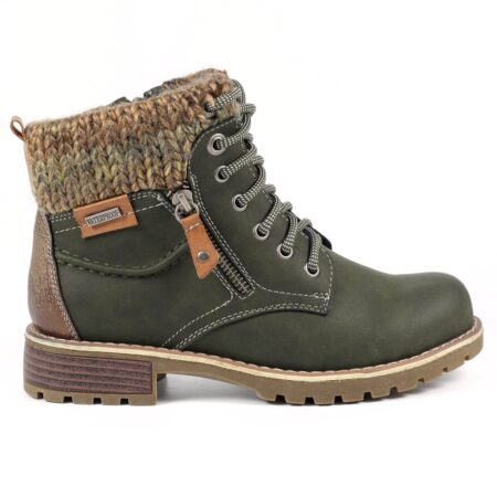 Lunar Millie Olive Waterproof Ankle Boots