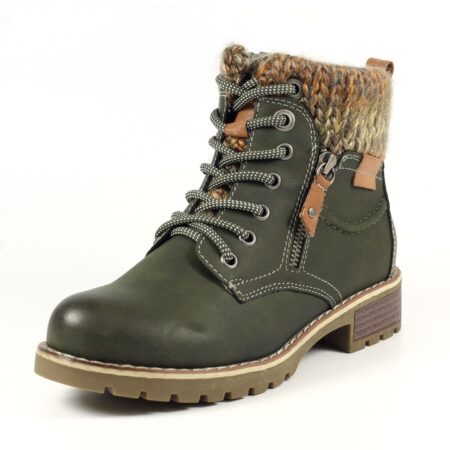 Lunar Millie Olive Waterproof Ankle Boots