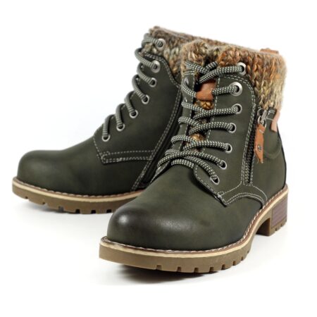 Lunar Millie Olive Waterproof Ankle Boots