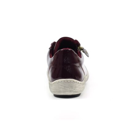 Lunar Napier Burgundy Patent Flat Trainers