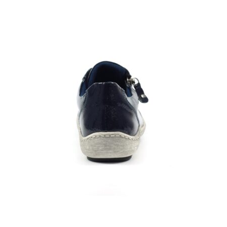 Lunar Napier Navy Patent Flat Trainers