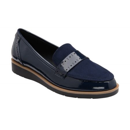 Lotus Cambridge Navy Patent Loafers