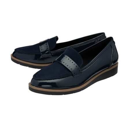 Lotus Cambridge Navy Patent Loafers