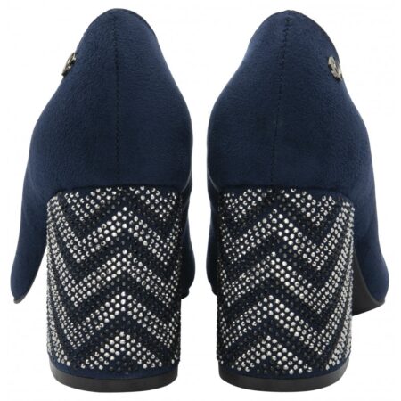 Lotus Cassidy Navy Block Heel Dress Shoes