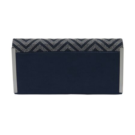 Lotus Eloise Navy Diamante Evening Bag