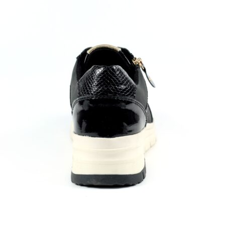 Lunar Sammy Black Wedge Trainers