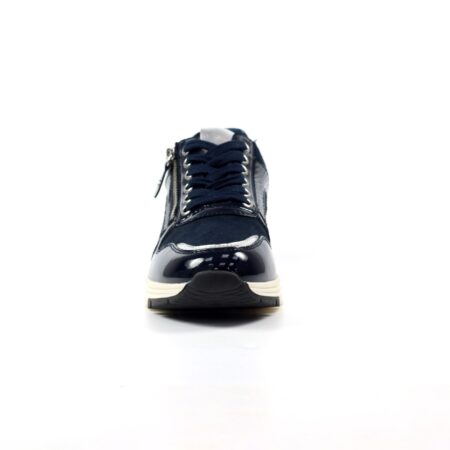 Lunar Sammy Navy Wedge Trainers