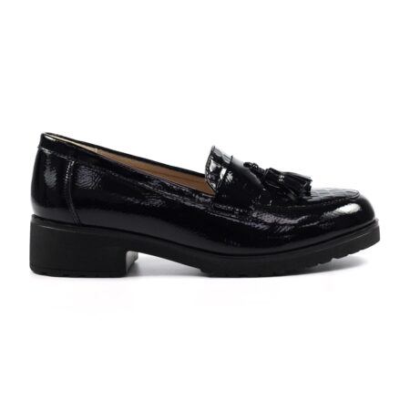 Lunar Vivi Black Patent Loafers