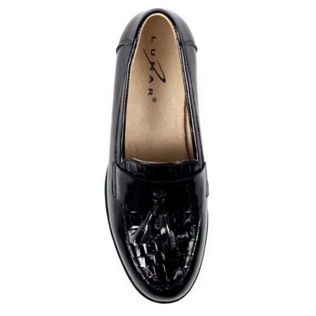 Lunar Vivi Black Patent Loafers