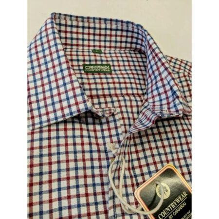 Carabou Navy and Wine Check Shirt