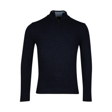 Baileys Navy Knit Half Zip Jumper