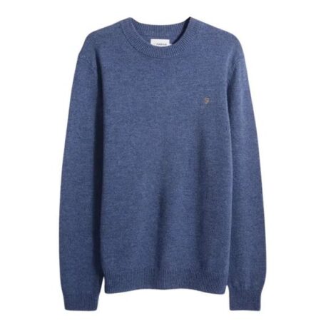 Farah Ludlow Steel Blue Knit Jumper