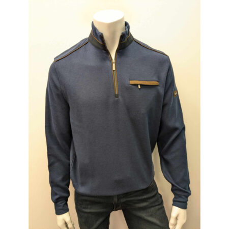 Bugatti Dark Blue Half Zip Sweatshirt