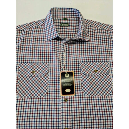 Carabou Navy and Wine Check Shirt